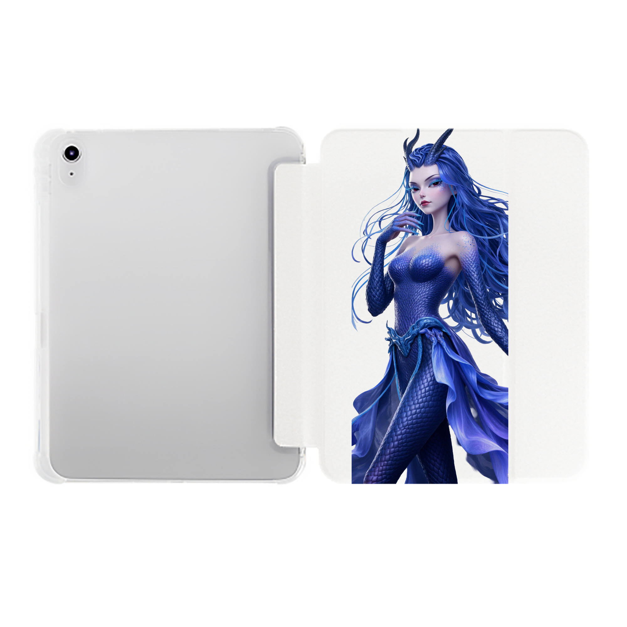 （画像用） Ne Zha 2 ナタ 魔童の大暴れ IPad ケース ペン収納付き 三つ折りスタンド PUレザー×シリコン 対応機種9.5/10.5/10.9インチ
